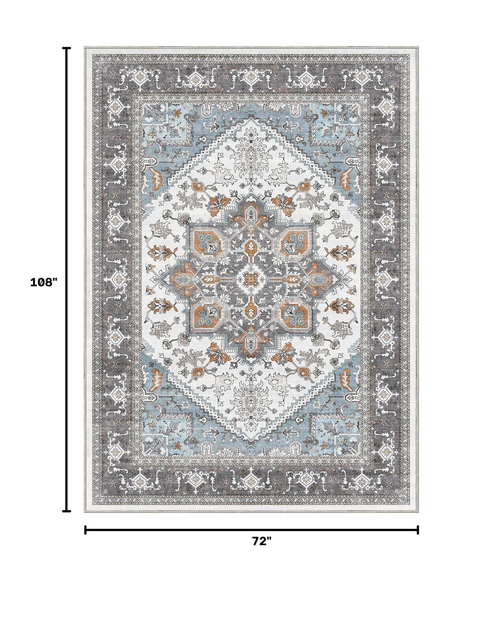 Soft Area Rugs 6x9 (6' x 9' (Rectangular) / Grey & Yellow)