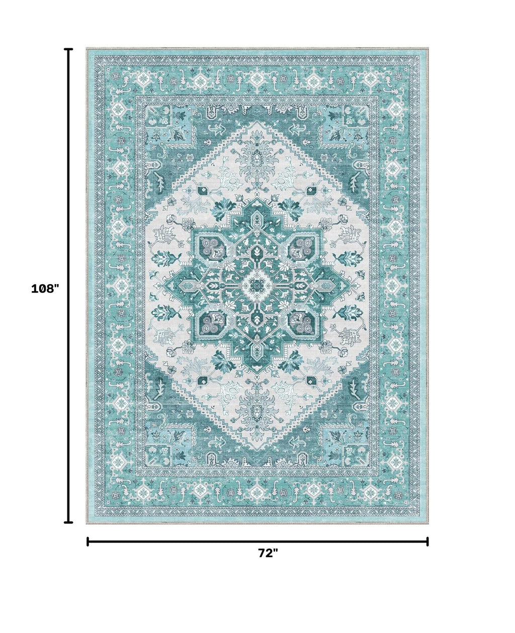 Soft Area Rugs 6x9 (6' x 9' (Rectangular) / Teal)