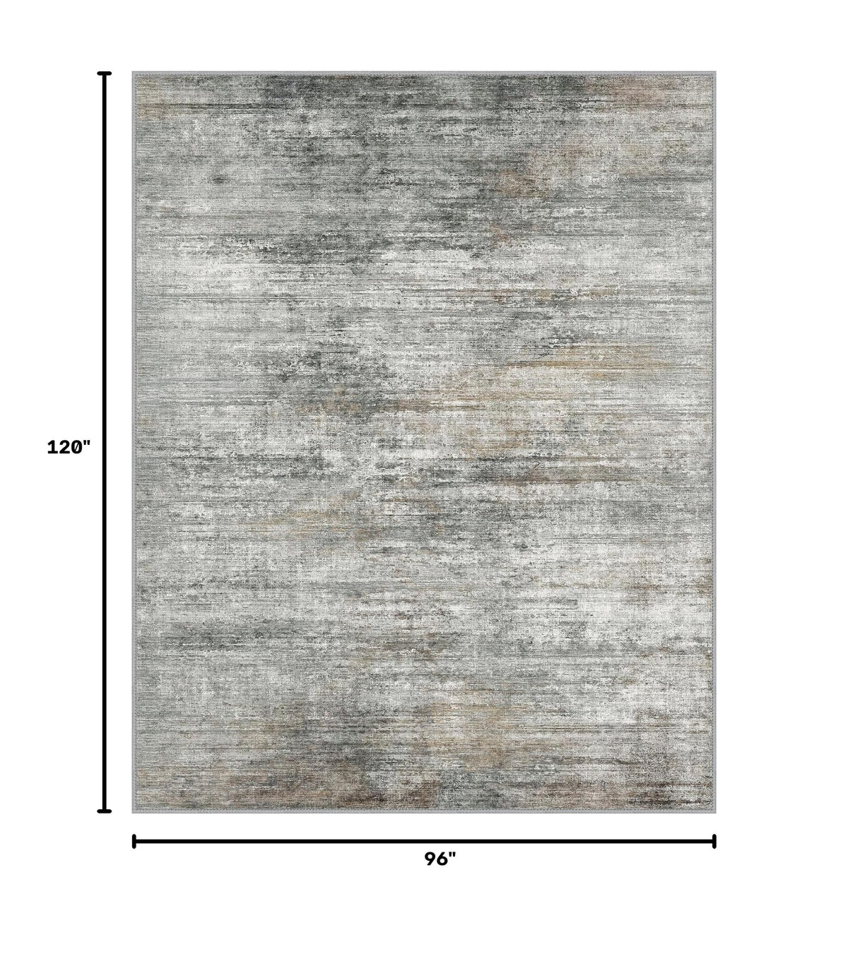8x10 Area Rugs for Bedroom (Ash Gray/Brown / 8' x 10' (Rectangular))