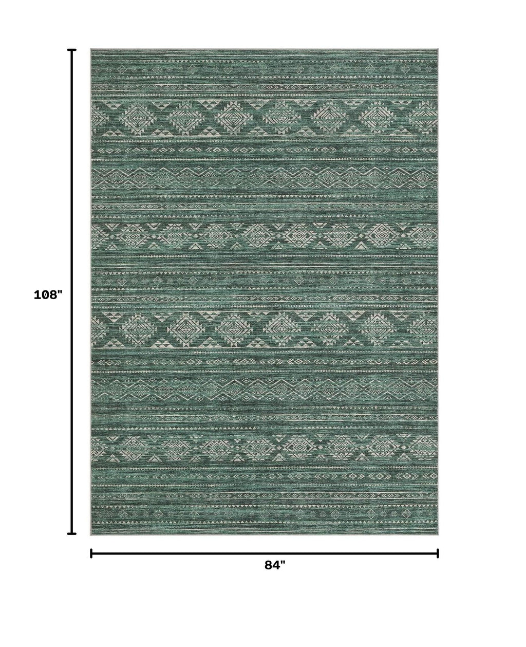 7x9 Area Rugs Living Room (Dark Green / 7' X 9' (Rectangular))
