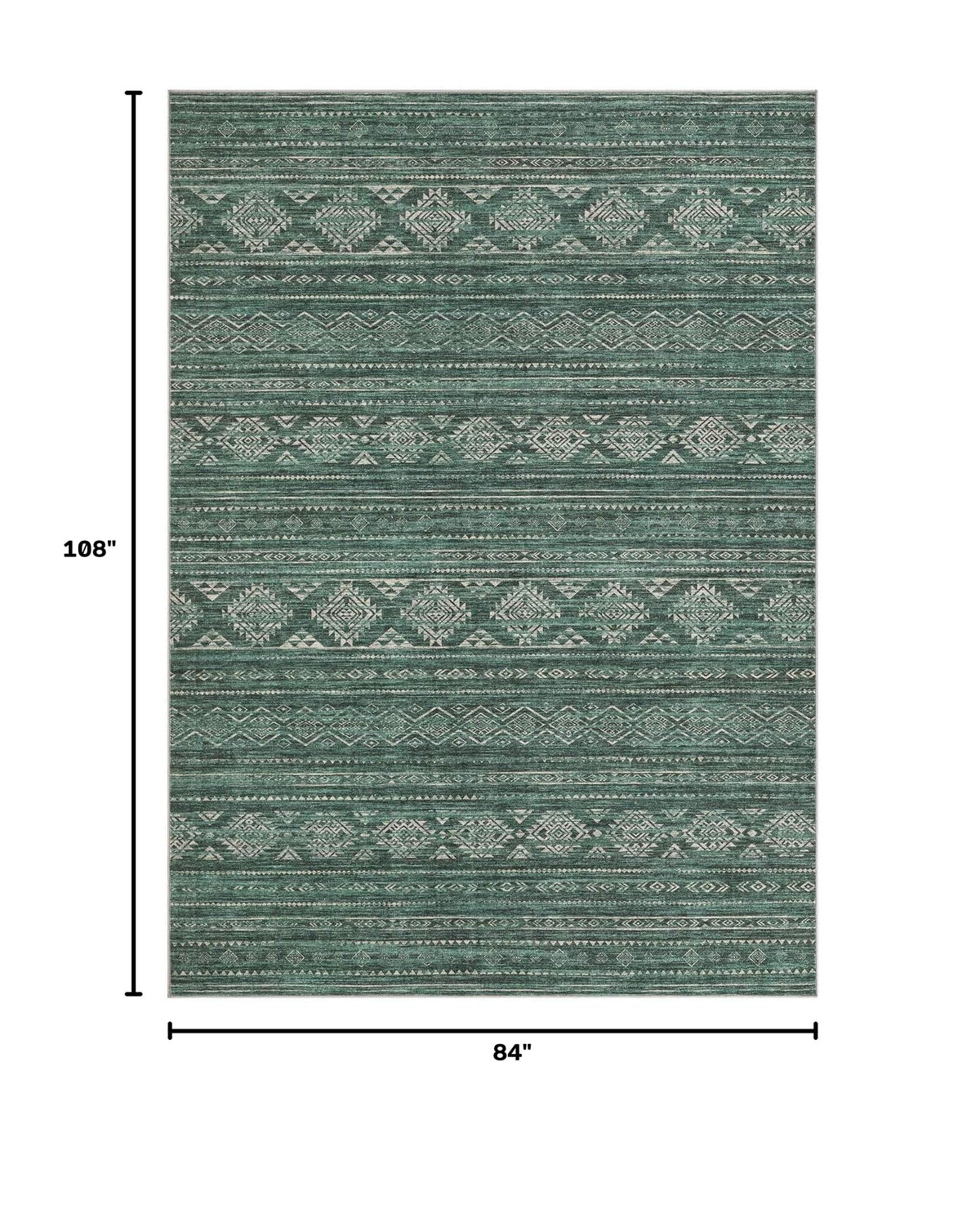 7x9 Area Rugs Living Room (Dark Green / 7' X 9' (Rectangular))