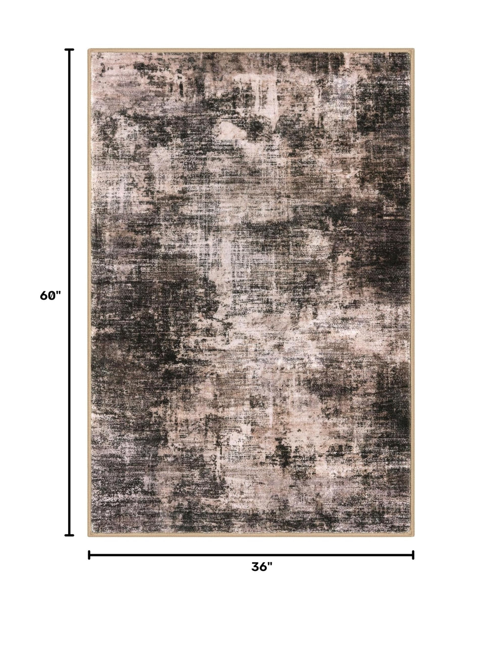 Abstract Area Rug 3x5 Ft Washable Rugs for Entryway Indoor (Brown/Rust / 3' x 5' (Rectangular))