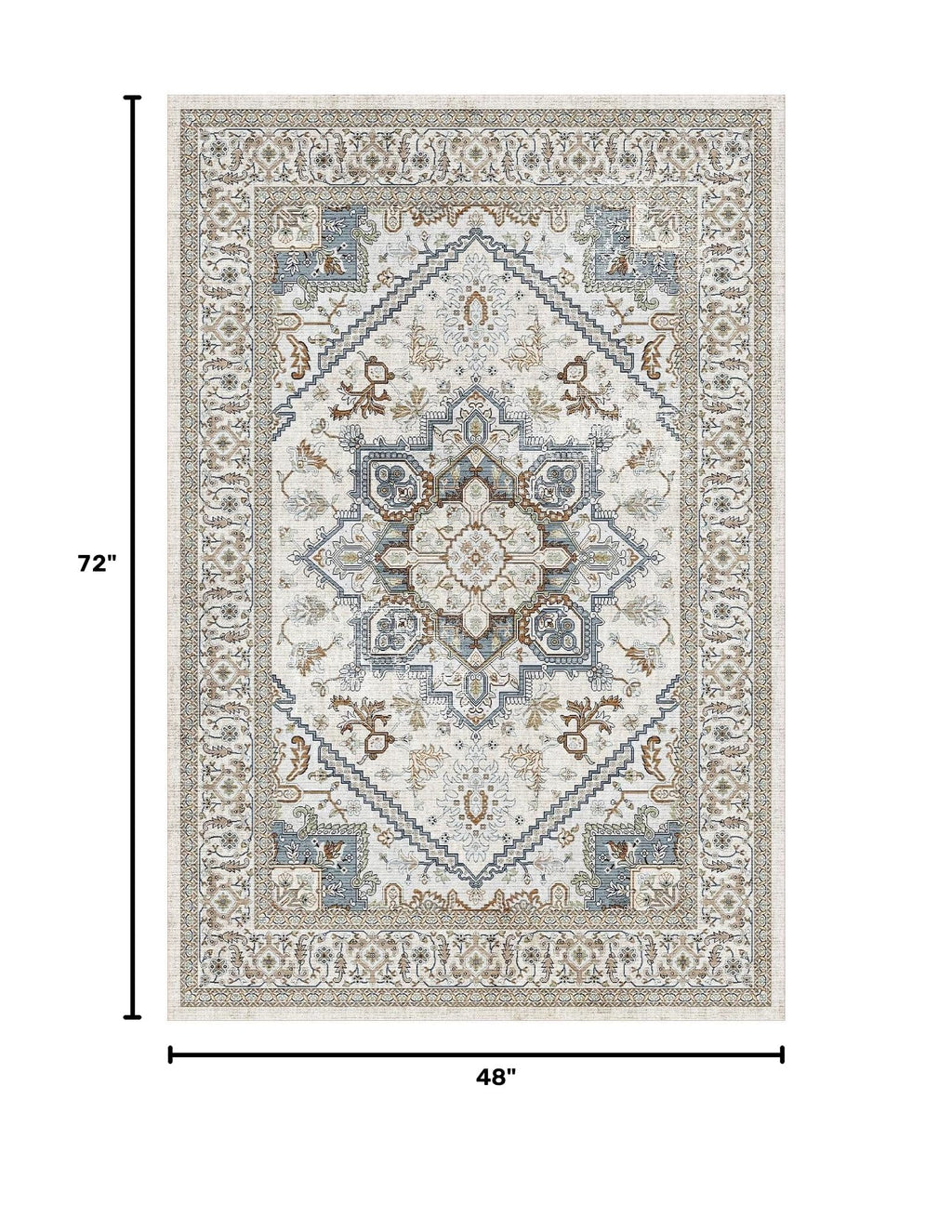 Soft Area Rugs 4x6 (4' x 6' (Rectangular) / Greenish Grey)