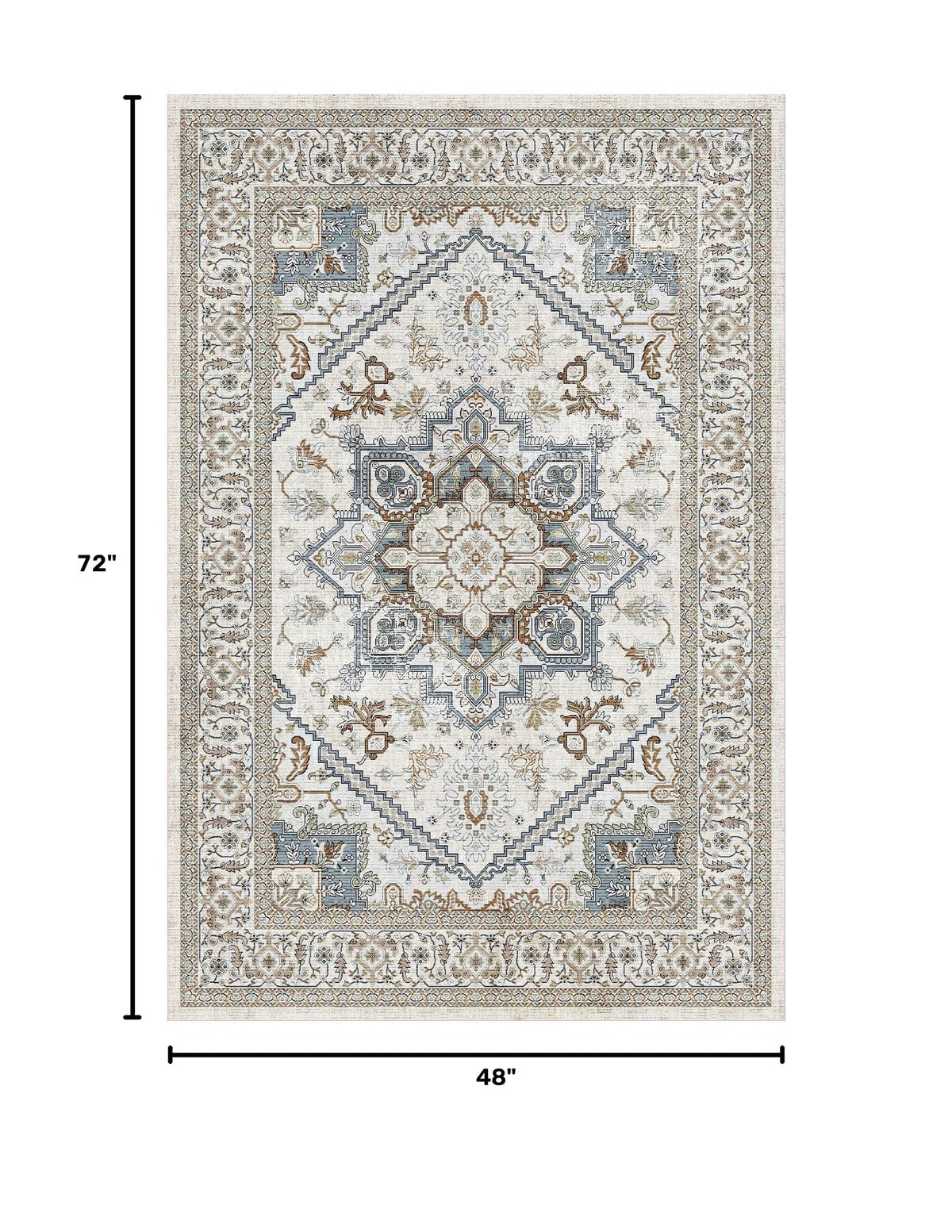 Soft Area Rugs 4x6 (4' x 6' (Rectangular) / Greenish Grey)