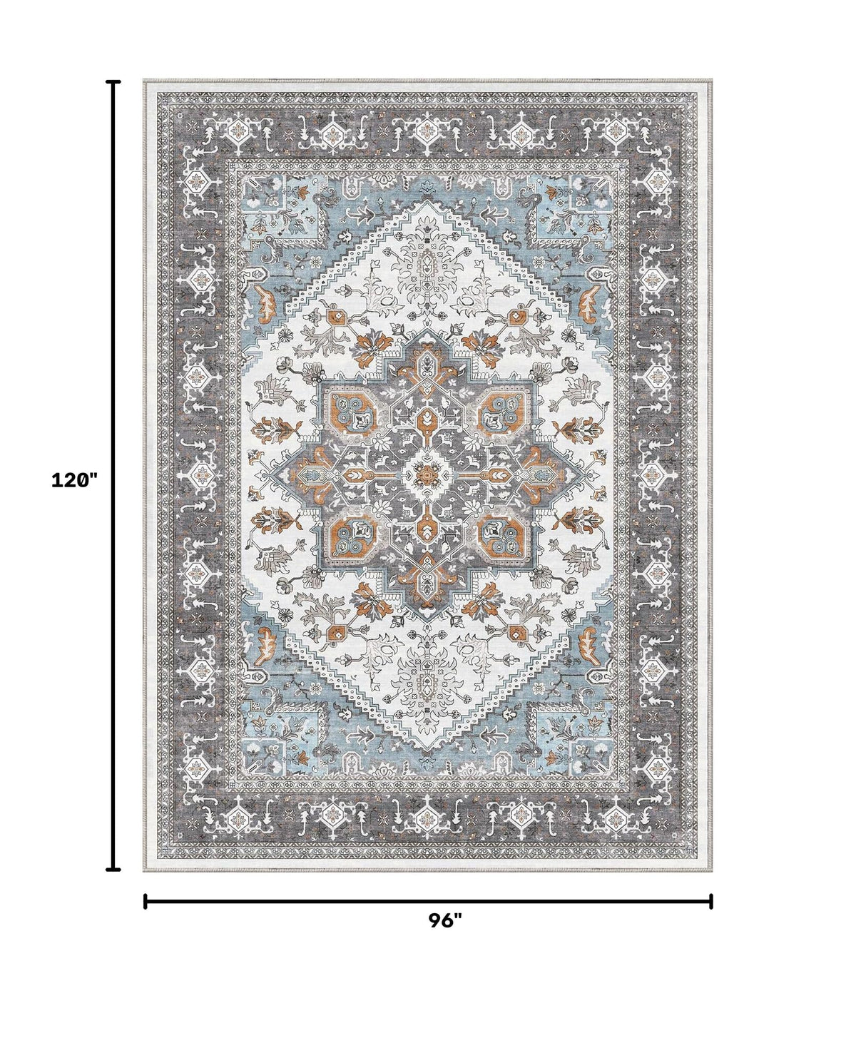 Soft Area Rugs 8x10 (8' x 10' (Rectangular) / Grey & Yellow)