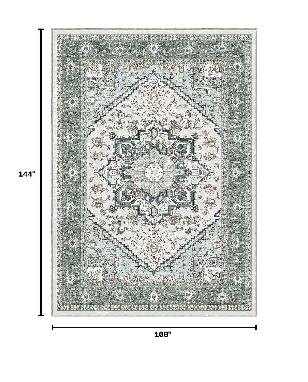 Soft Area Rugs 9x12 (9' x 12' (Rectangular) / Green)