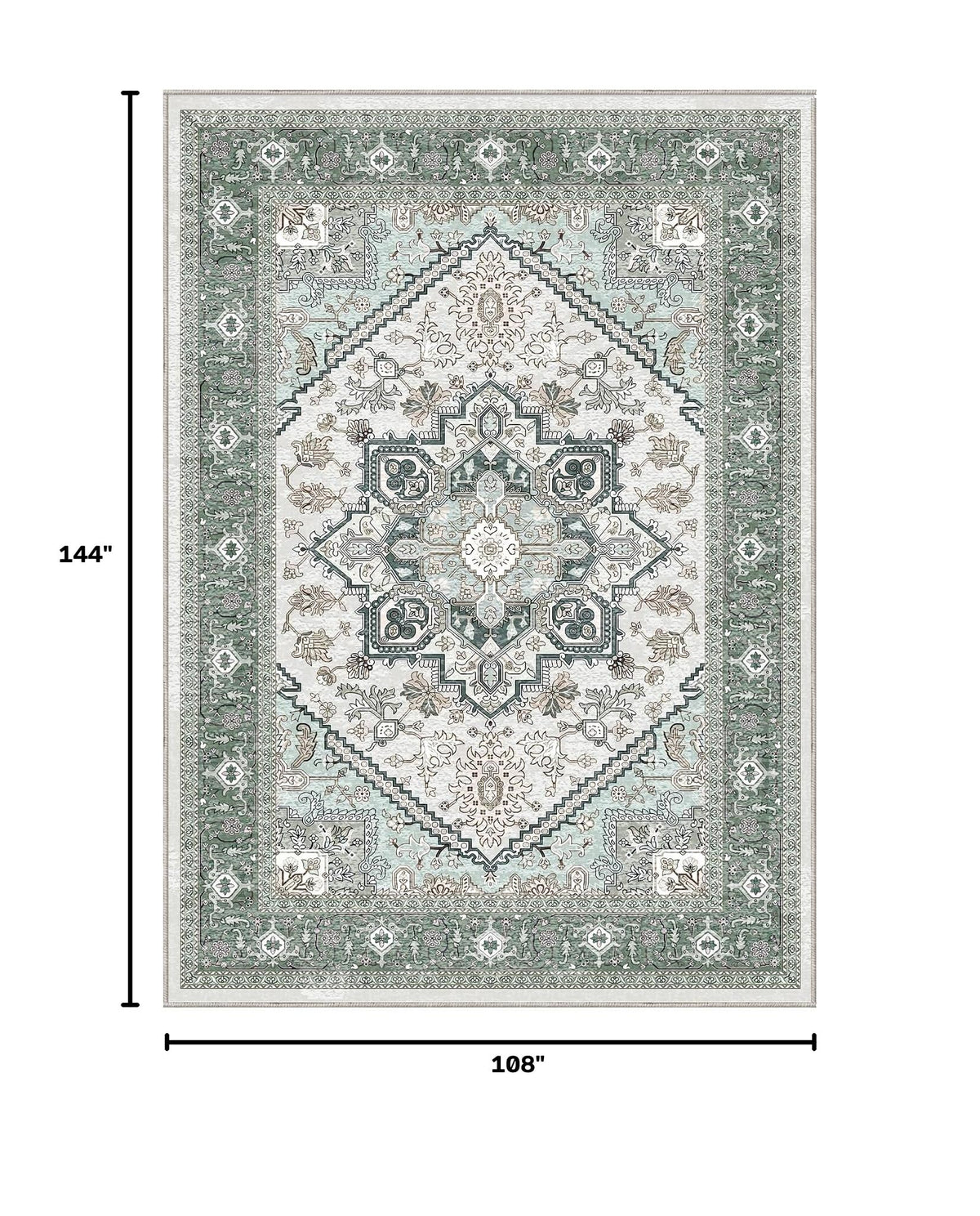 Soft Area Rugs 9x12 (9' x 12' (Rectangular) / Green)