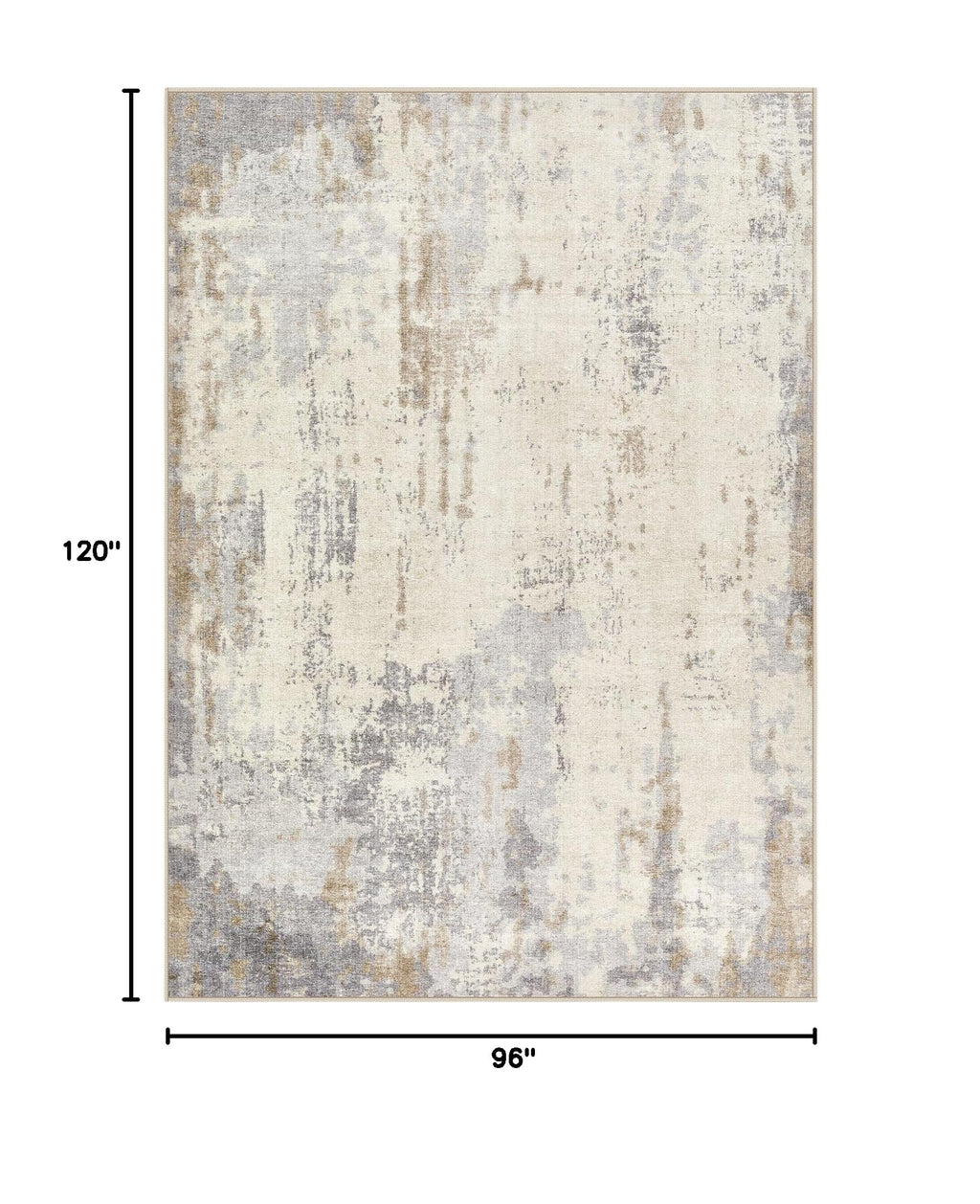 8x10 Washable Area Rug (Light Brown/Gray / 8' x 10' (Rectangular))