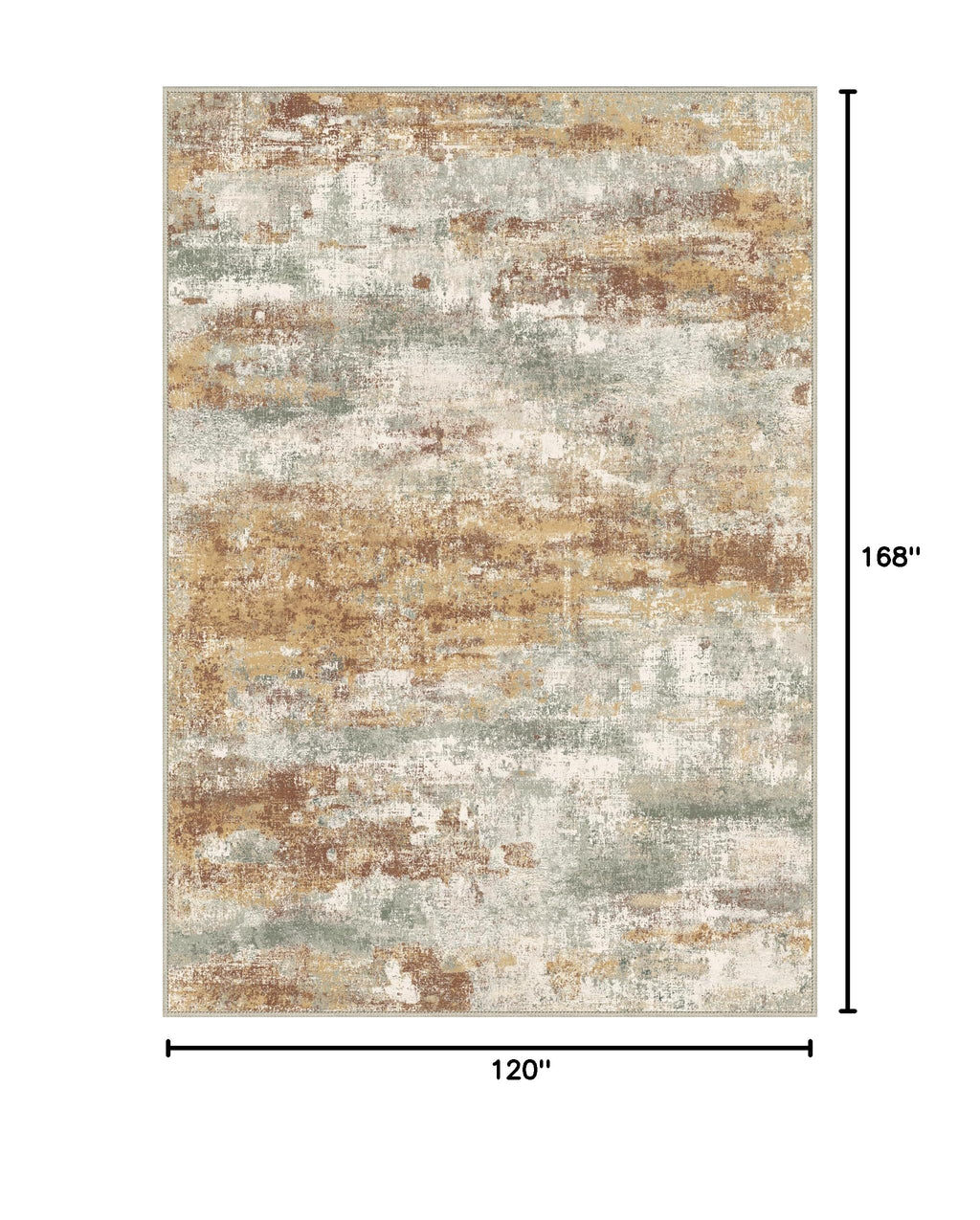Area Rugs 10x14 for Living Room (Orange Green / 10' x 14' (Rectangular))