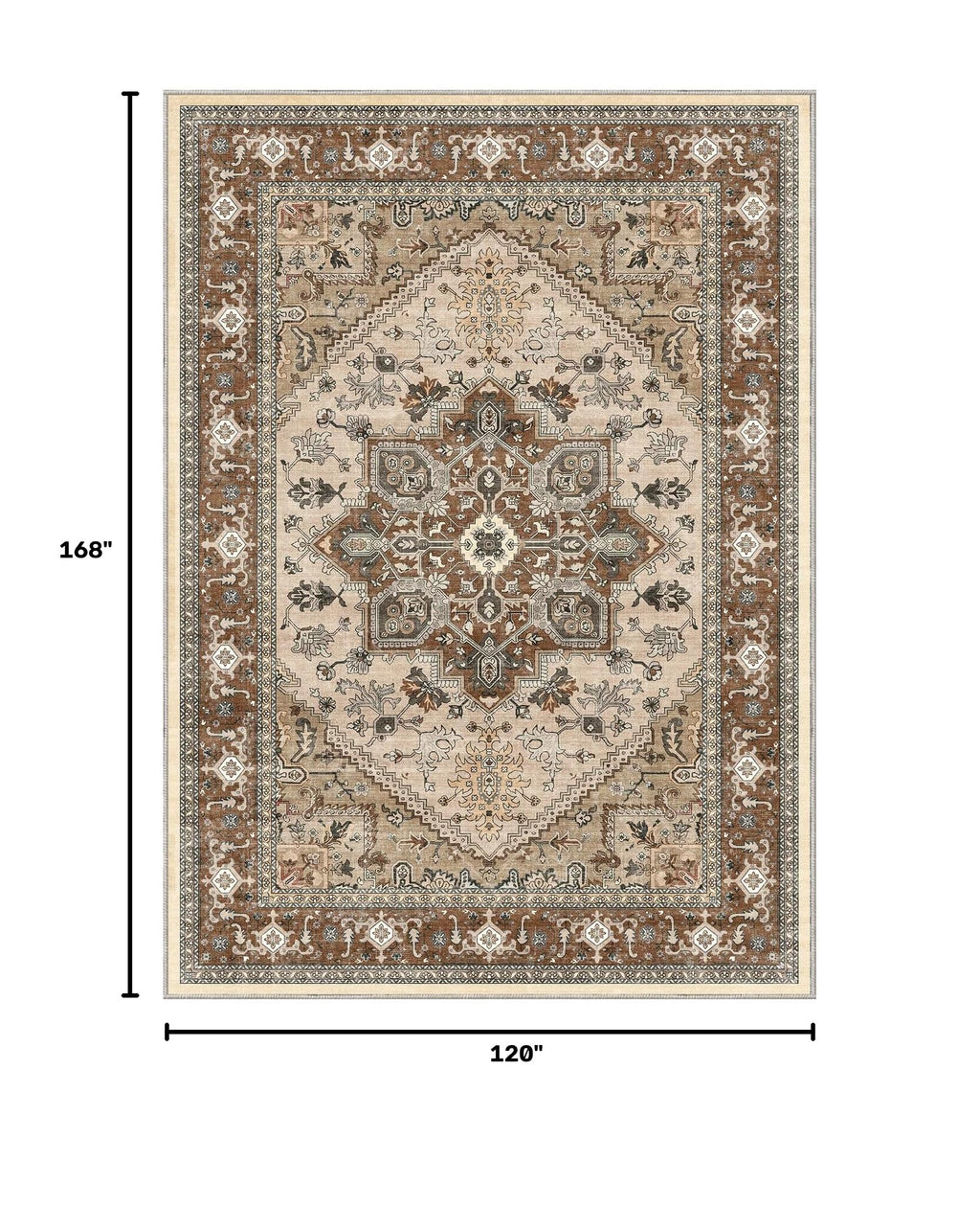 Soft Area Rugs 10x14 (10' x 14' (Rectangular) / Brown)