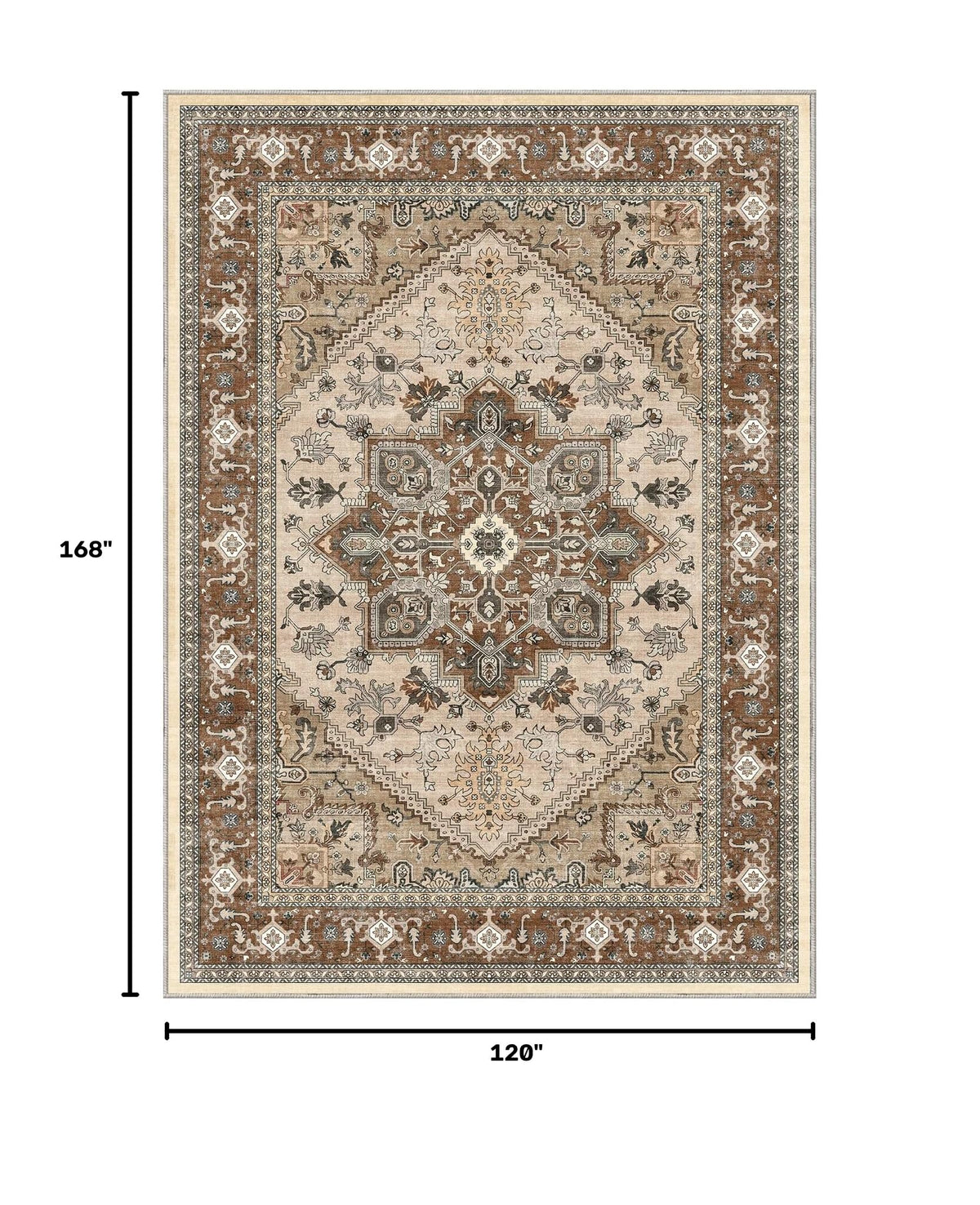 Soft Area Rugs 10x14 (10' x 14' (Rectangular) / Brown)