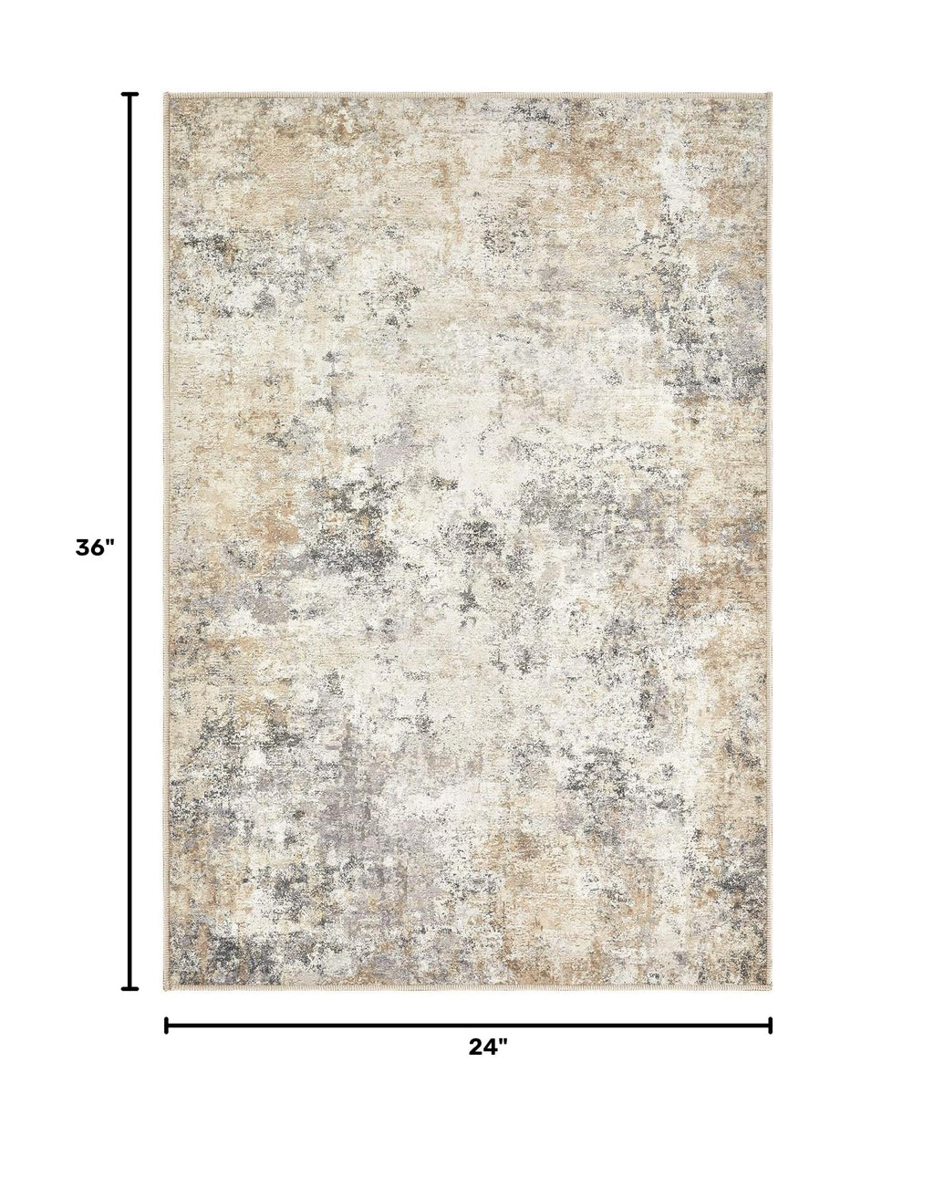2x3 Entryway Area Rug (Golden Grey / 2' x 3' (Rectangular))