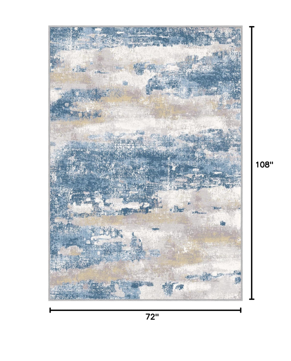 Area Rugs 6x9 for Living Room Bedroom (Blue Cream / 6' x 9' (Rectangular))