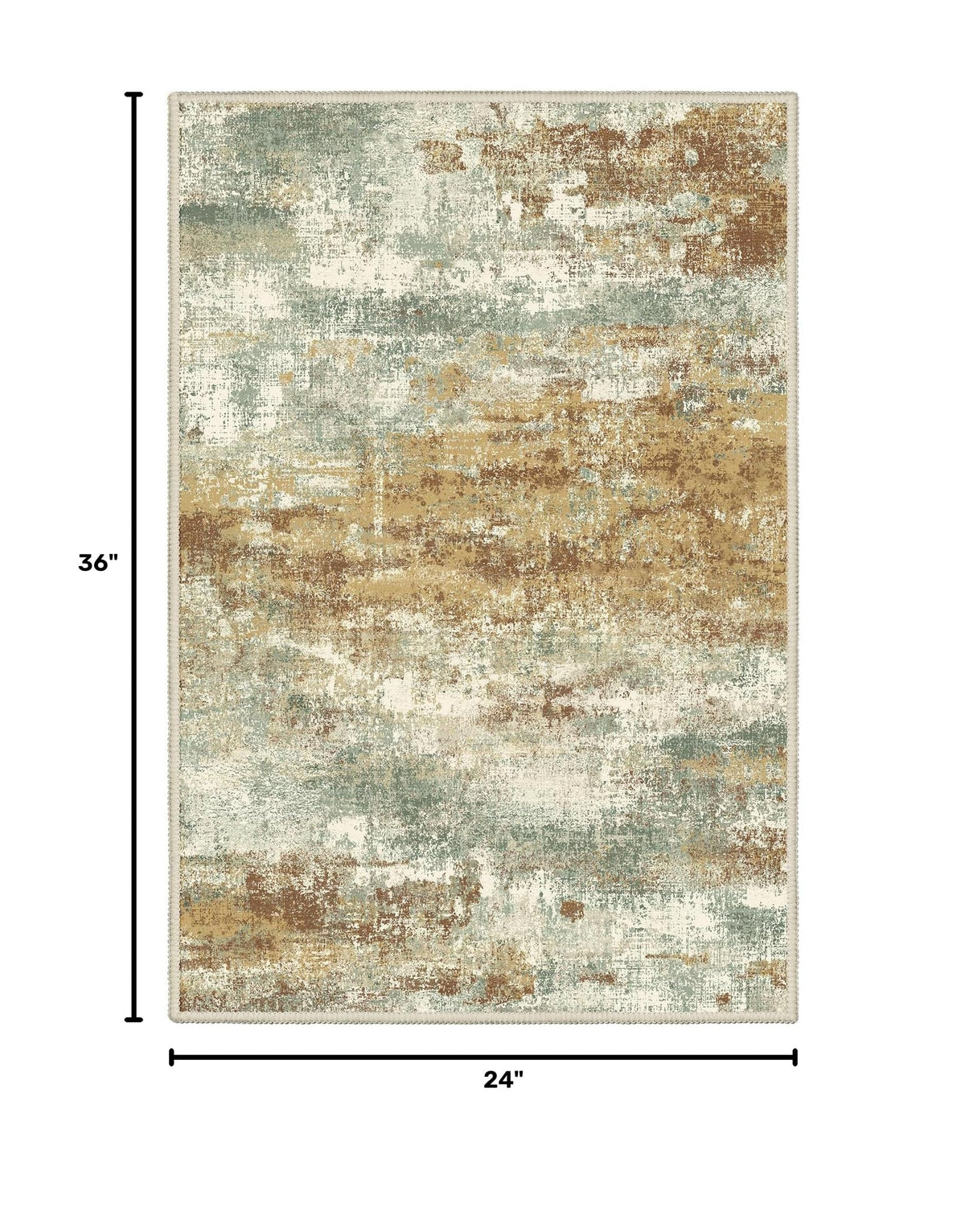 2x3 Area Rugs for Entryway (Orange Green / 2' x 3' (Rectangular))