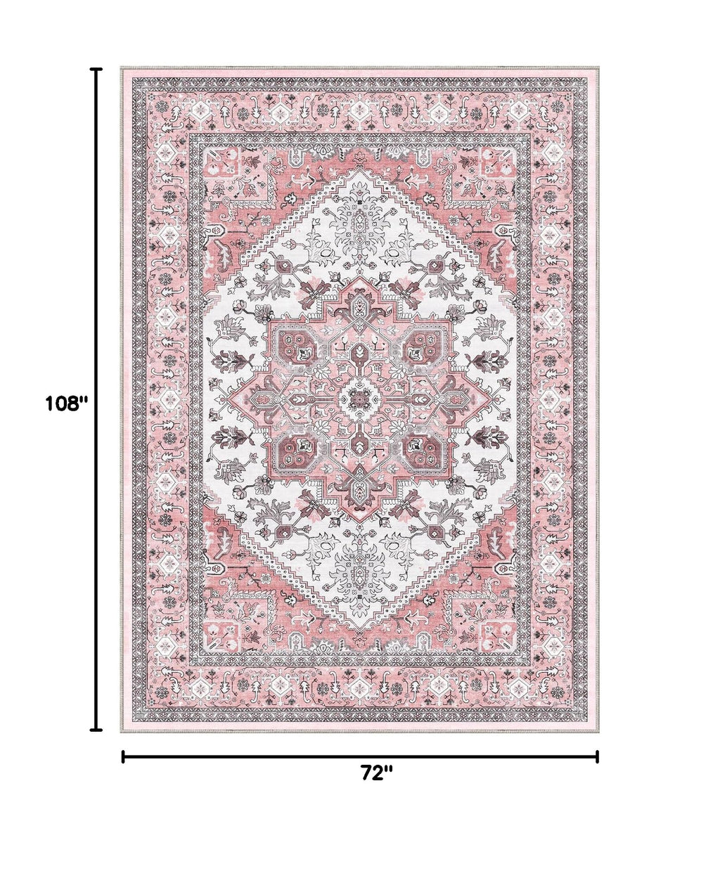 Soft Area Rugs 6x9 (6' x 9' (Rectangular) / Pink)
