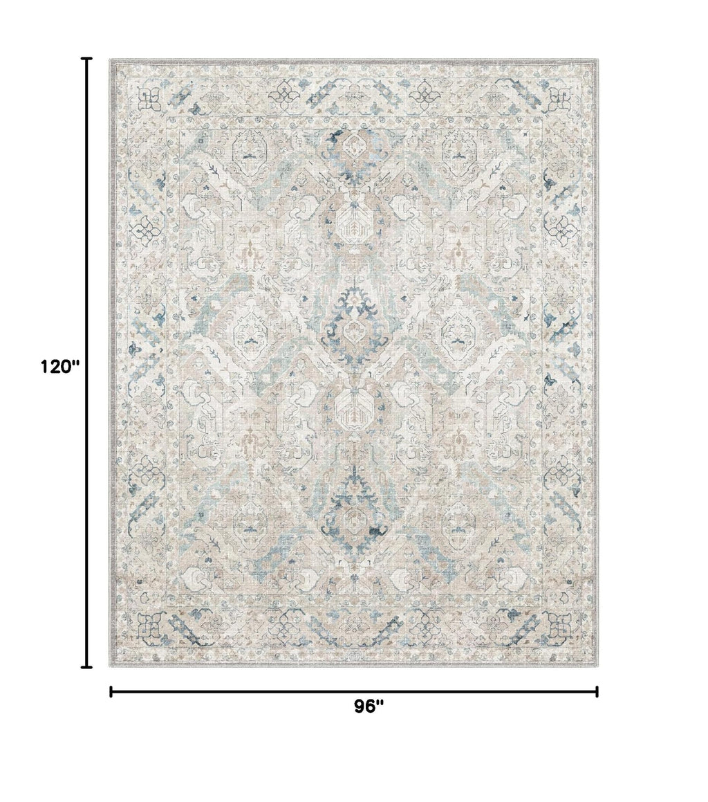 8x10 Area Rugs for Living Room (Warm Grey/Blue / 8' x 10' (Rectangular))