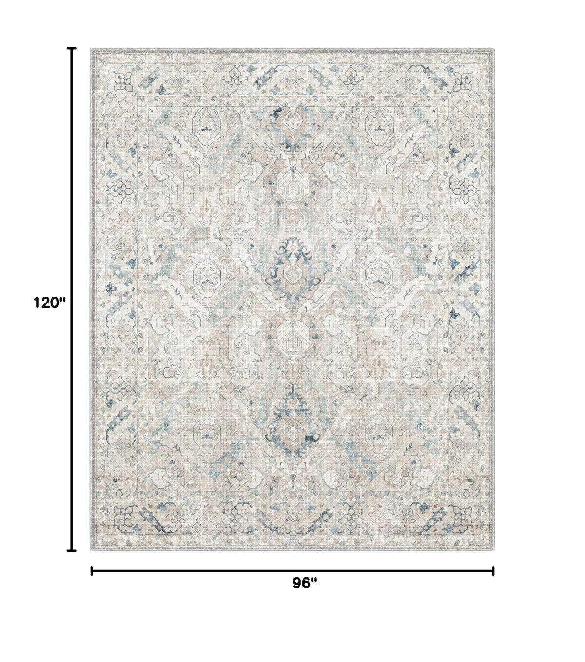 8x10 Area Rugs for Living Room (Warm Grey/Blue / 8' x 10' (Rectangular))