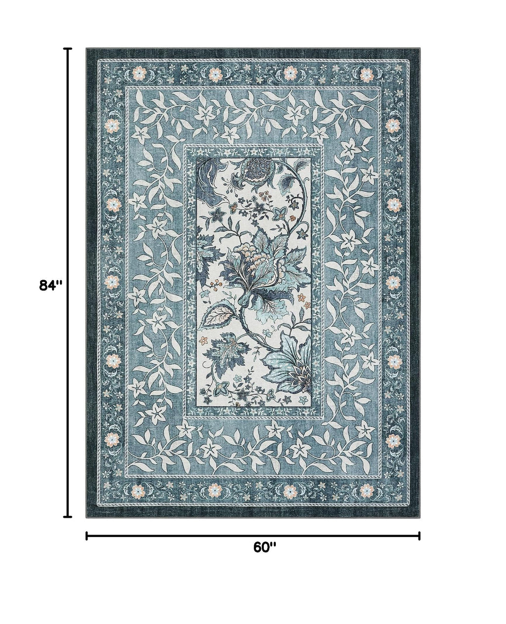Provence 5x7 Area Rugs (Oriental Misty Blue / 5' x 7' (Rectangular))
