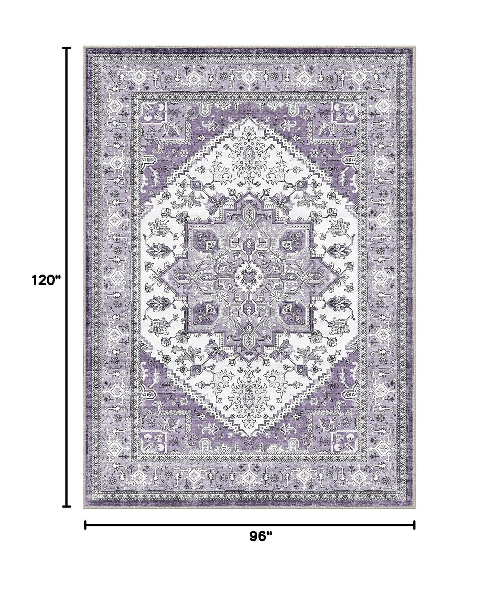 Soft Area Rugs 8x10 (8' x 10' (Rectangular) / Purple)