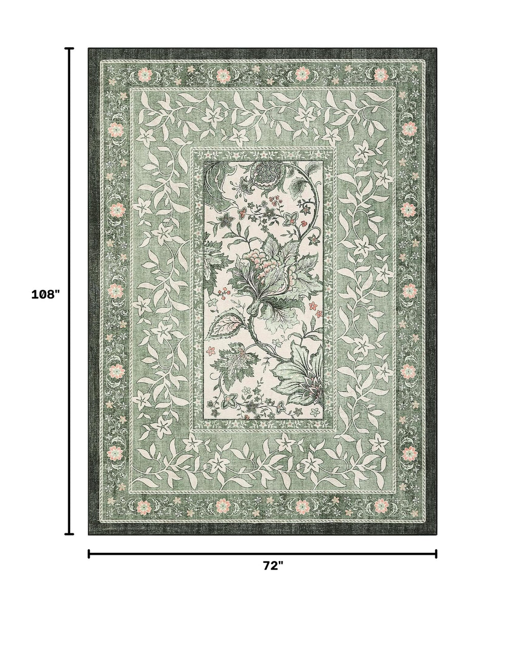 Provence Sage Green 6x9 Area Rugs (Sage Grove / 6' x 9' (Rectangular))