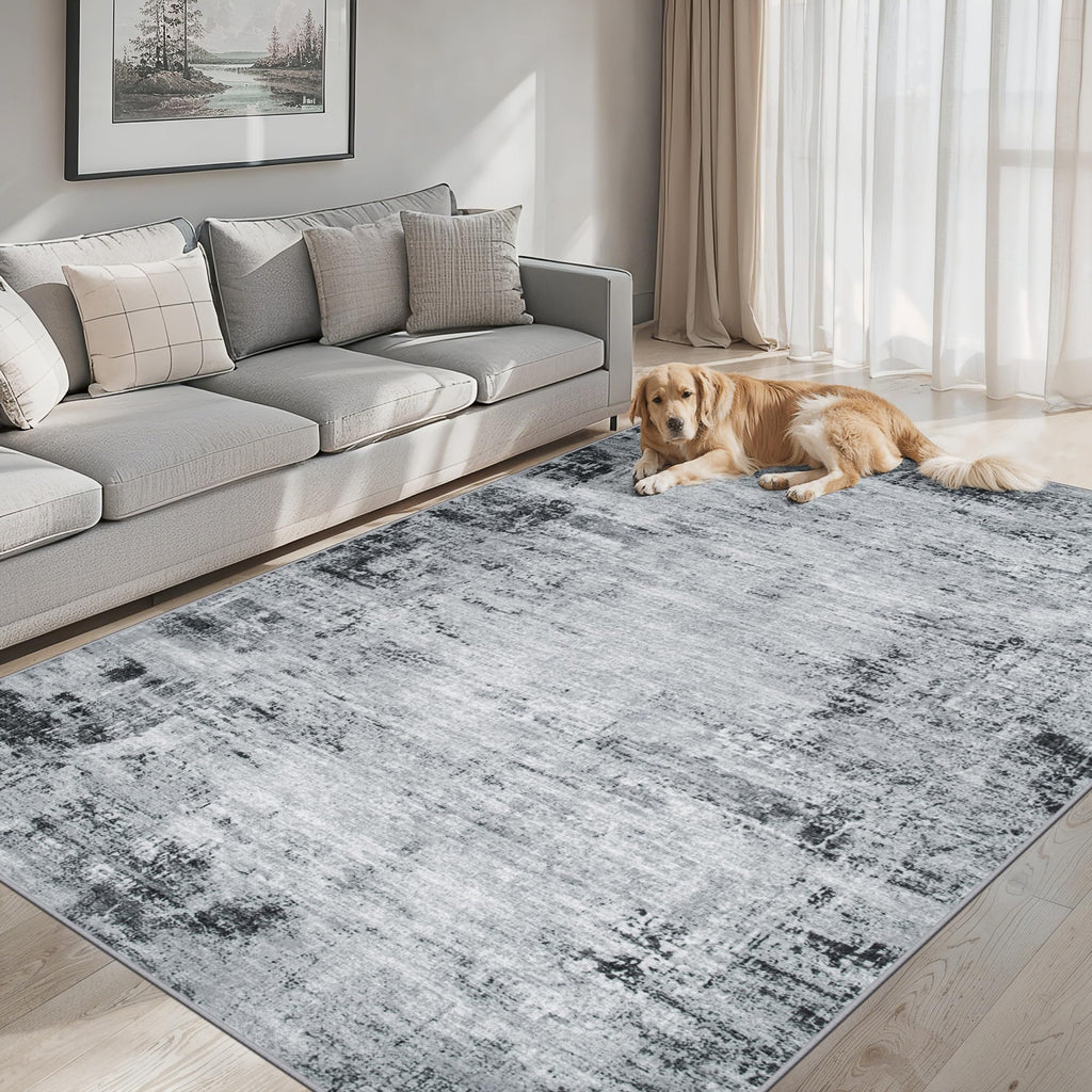 8x10 Area Rug Living Room (Black / 8' x 10' (Rectangular))