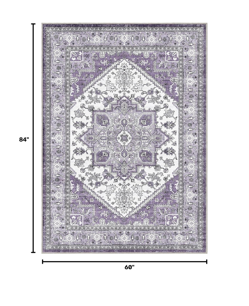 Soft Area Rugs 5x7 (5' x 7' (Rectangular) / Purple)