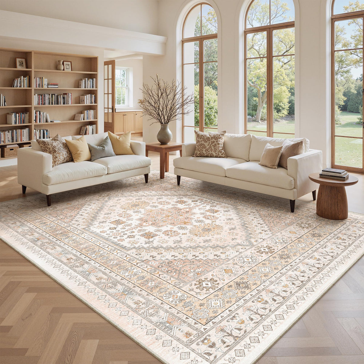 8x10 Area Rugs for Living Room (Pink/Grey / 8' x 10' (Rectangular))