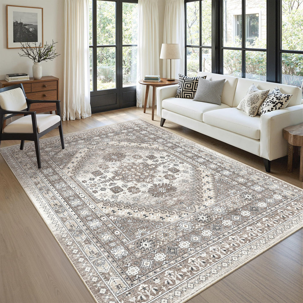 6x9 Area Rugs for Living Room (Brown/Beige / 6' x 9' (Rectangular))