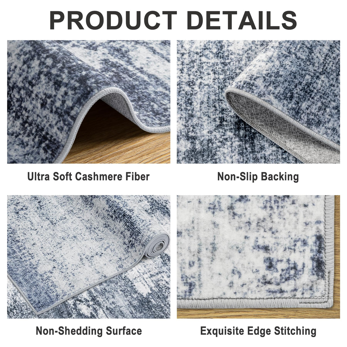 9x12 Area Rug Living Room (Grey Blue / 9' x 12' (Rectangular))