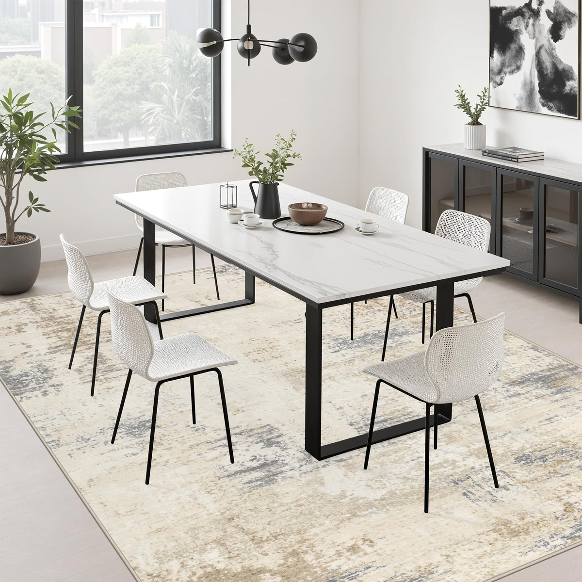 8x10 Area Rug Living Room (Beige Brown / 8' x 10' (Rectangular))