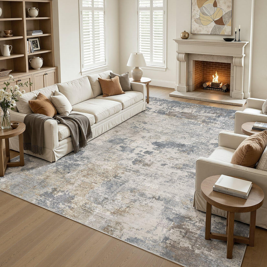 10x12 Area Rug Living Room Rugs (Blue Grey / 10' x 12' (Rectangular))