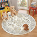 Round Rug 6ft (Beige/Grey / 6' (Round))