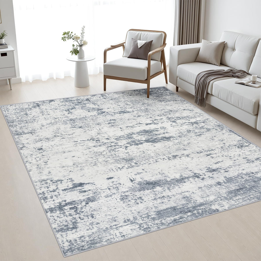 Area Rug Living Room (Blue Grey / 4' x 4' (Square))