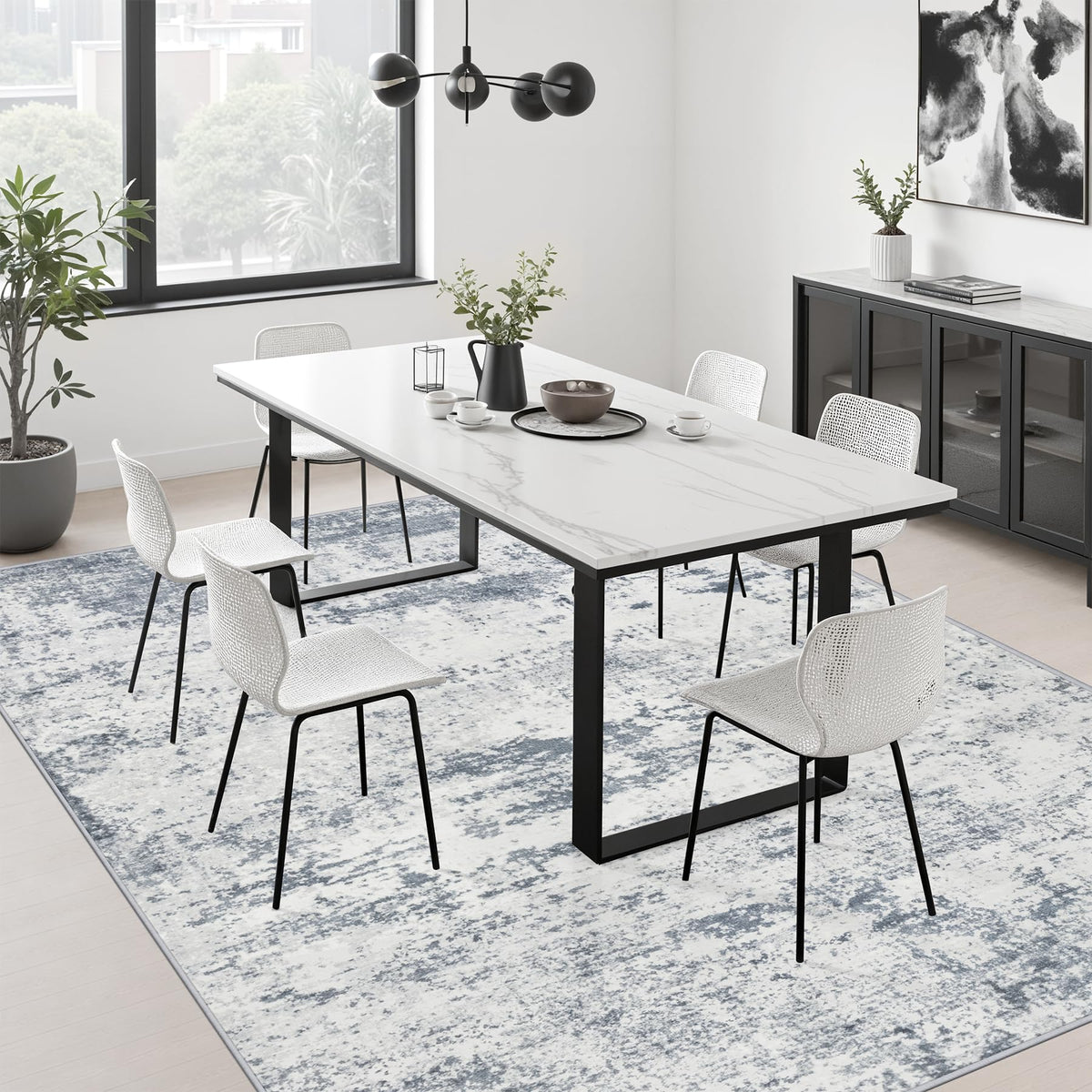 10x14 Area Rug Living Room (Blue Grey / 10' x 14' (Rectangular))
