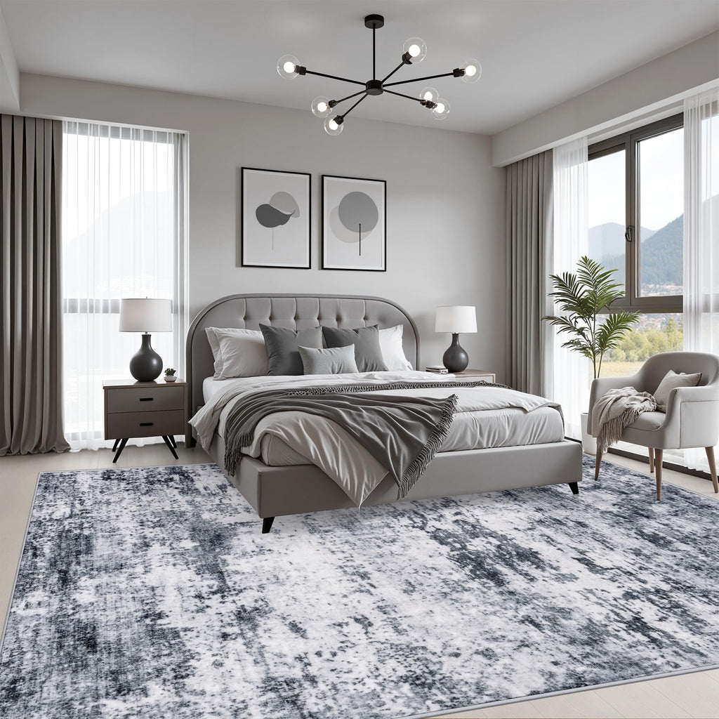 6x9 Area Rug Living Room Rug (Grey / 6' x 9' (Rectangular))