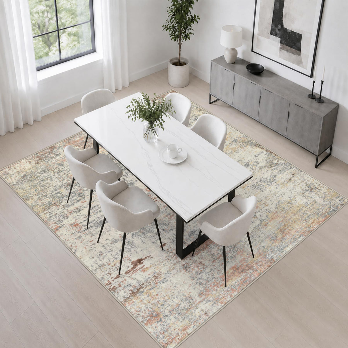 Area Rug Living Room (Taupe / 5' x 5' (Square))