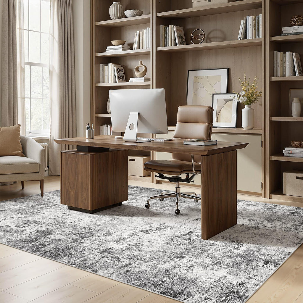 6x9 Washable Area Rug (Grey / 6' x 9' (Rectangular))