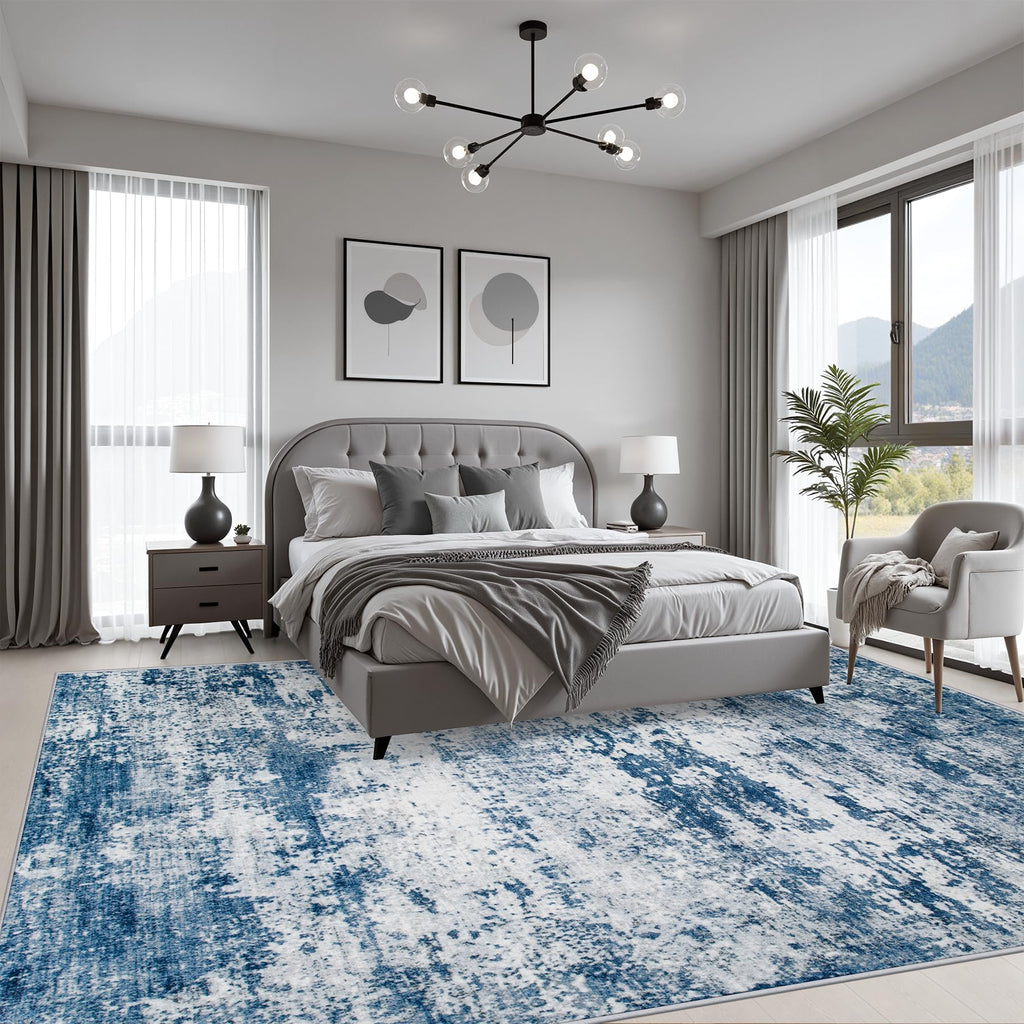 9x12 Area Rug Living Room Rug (Blue / 9' x 12' (Rectangular))