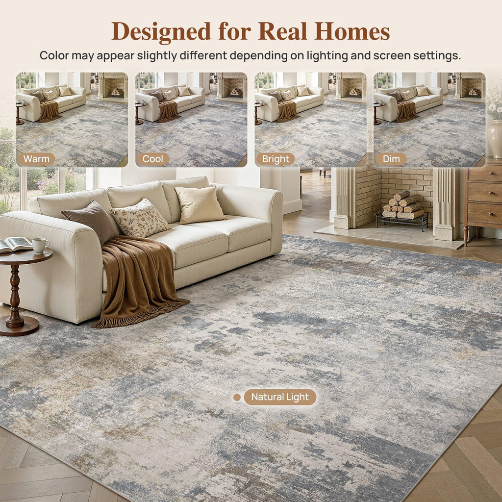 10x12 Area Rug Living Room Rugs (Blue Grey / 10' x 12' (Rectangular))