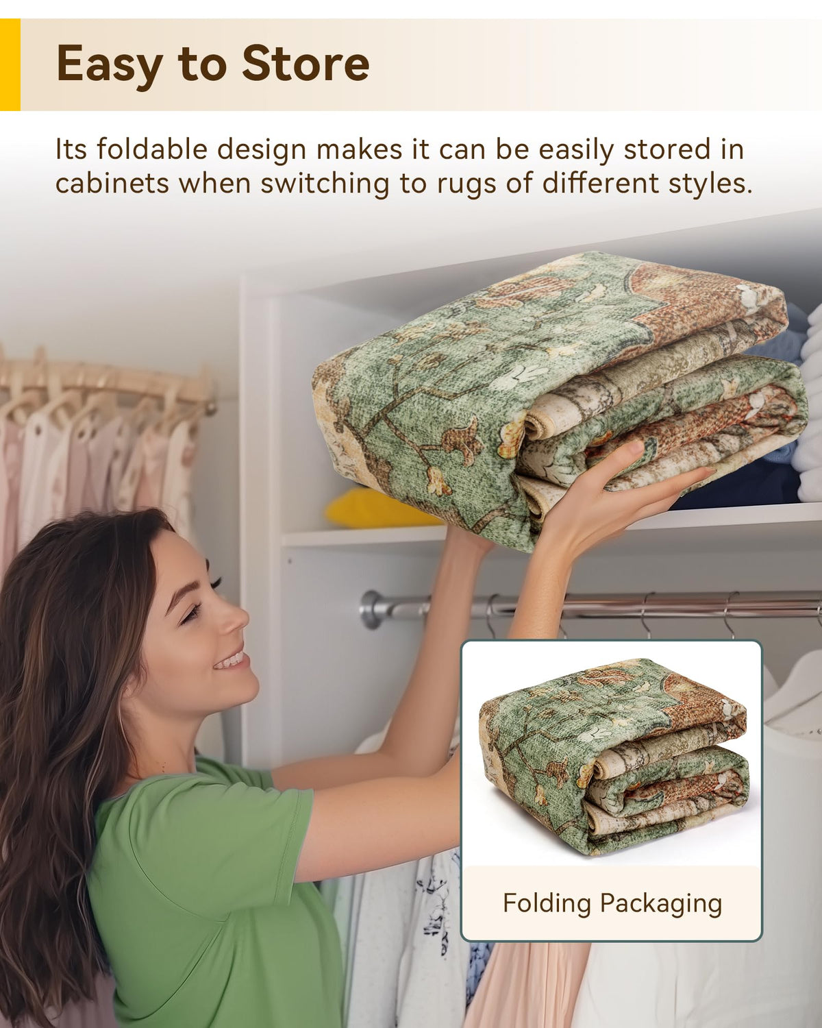 Washable Area Rug (Brick/Brown/Green / 6' x 8' (Rectangular))