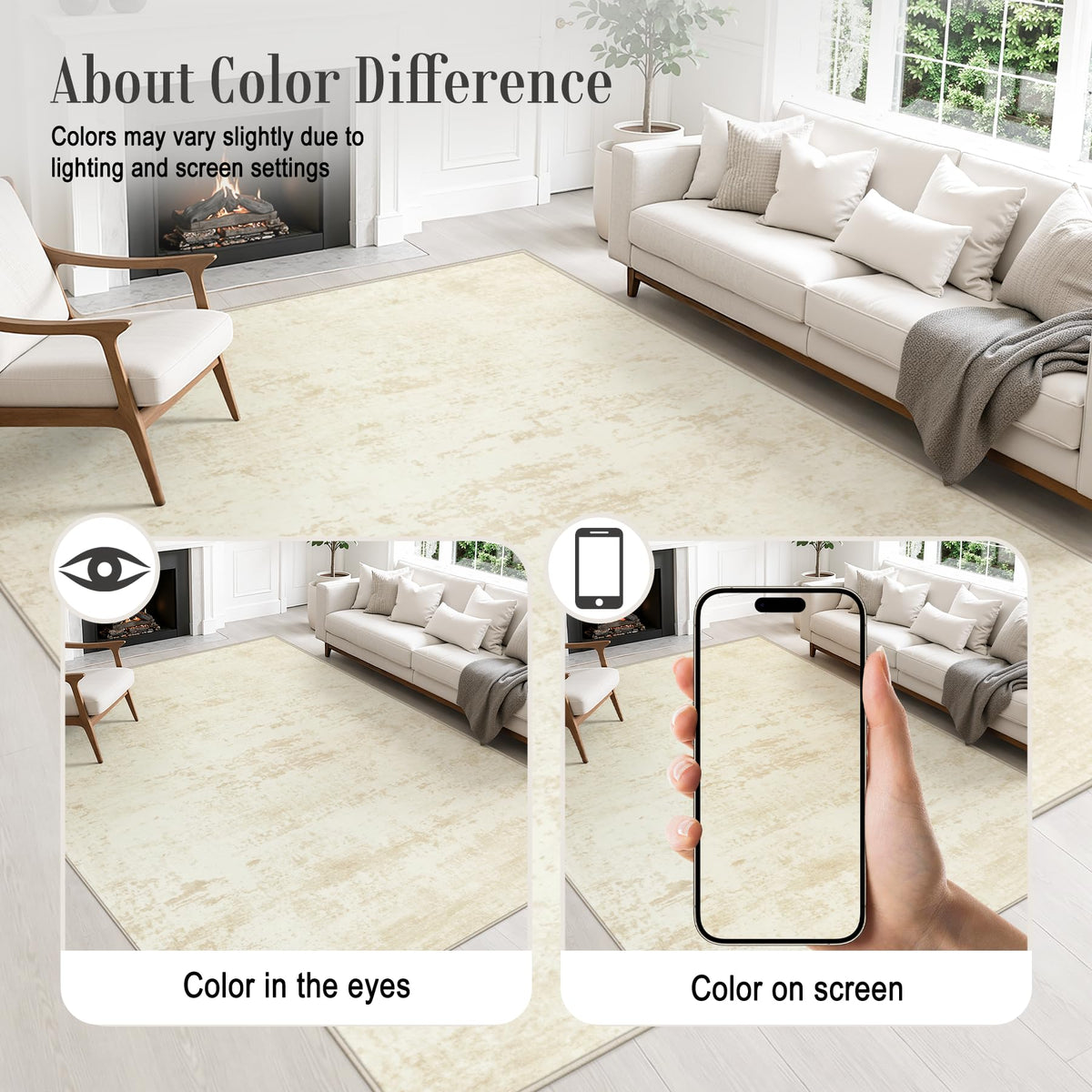 Area Rug Living Room (Beige / 4' x 6' (Rectangular))