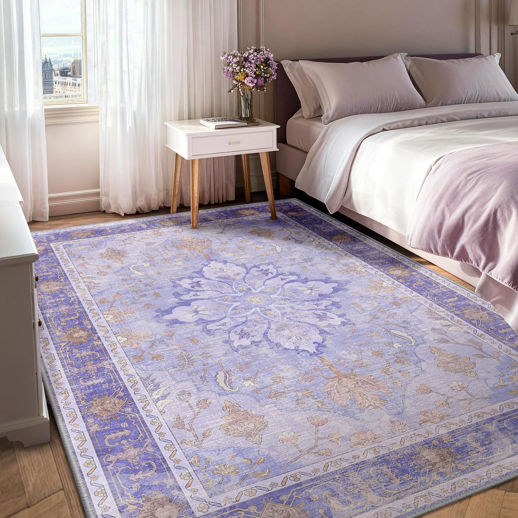 Washable Area Rug (Purple / 5' x 7' (Rectangular))