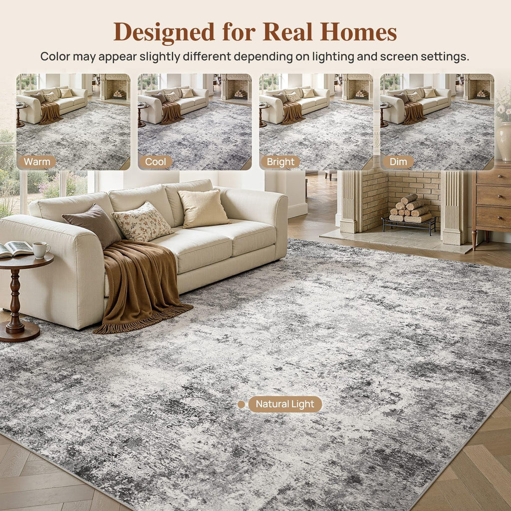 9x12 Area Rug Living Room Rugs (Grey / 9' x 12' (Rectangular))