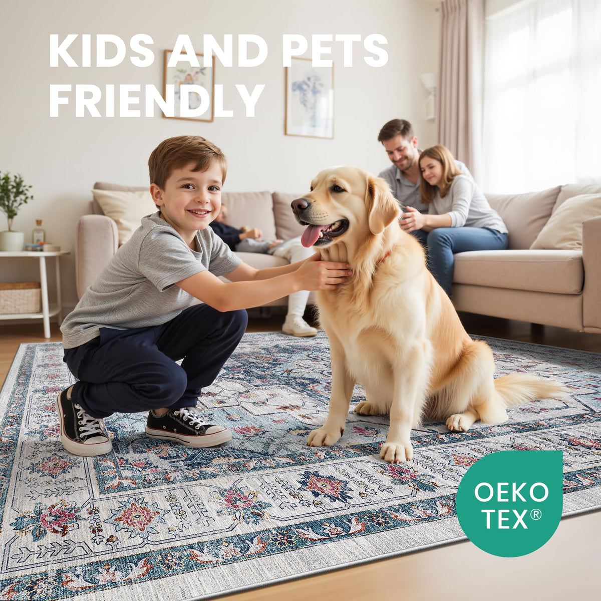 9x12 Area Rugs for Living Room (Blue / 9' x 12' (Rectangular))