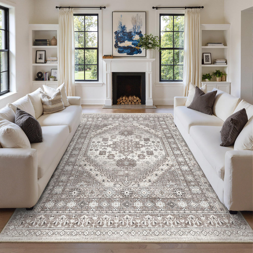 8x12 Area Rugs for Living Room (Brown/Beige / 8' x 12' (Rectangular))