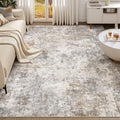 10x12 Area Rug Living Room Rugs Washable Neutral Brown Grey Carpet (Brown Grey / 10' x 12' (Rectangular))
