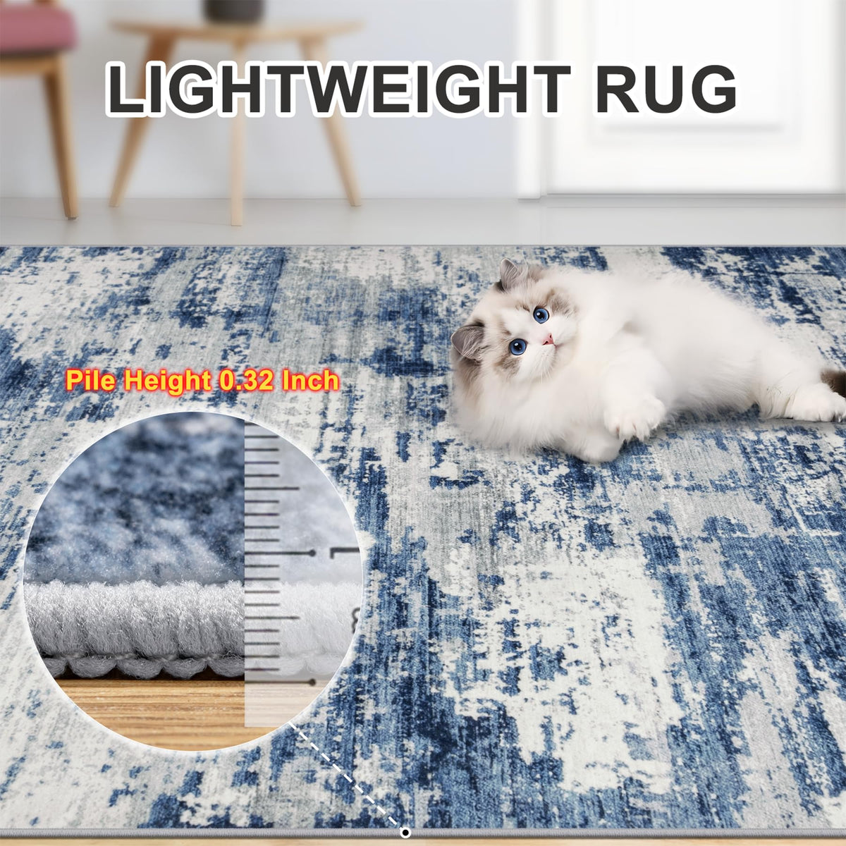 9x12 Area Rug Living Room (New-blue Grey / 9' x 12' (Rectangular))