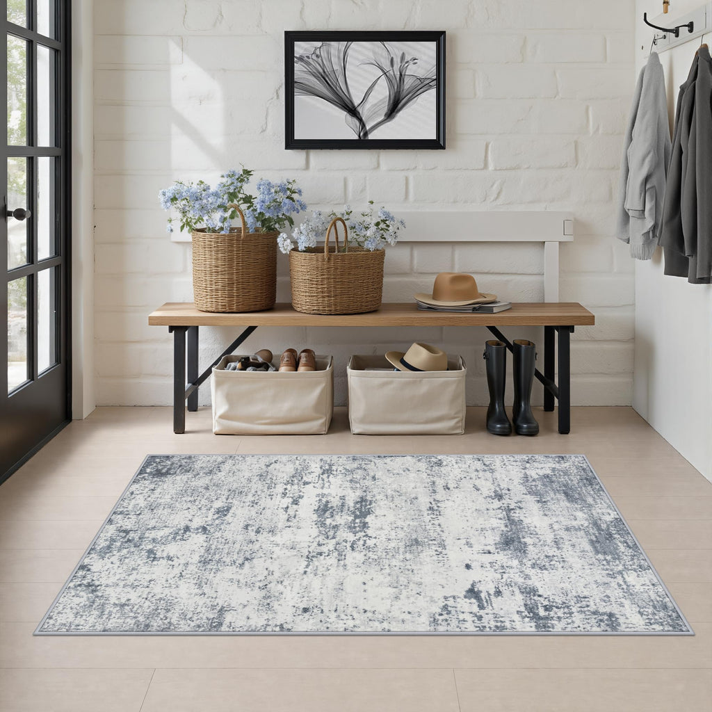 Area Rug Living Room (Blue Grey / 3' x 5' (Rectangular))
