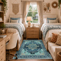 Washable Area Rug (Teal / 4' x 6' (Rectangular))