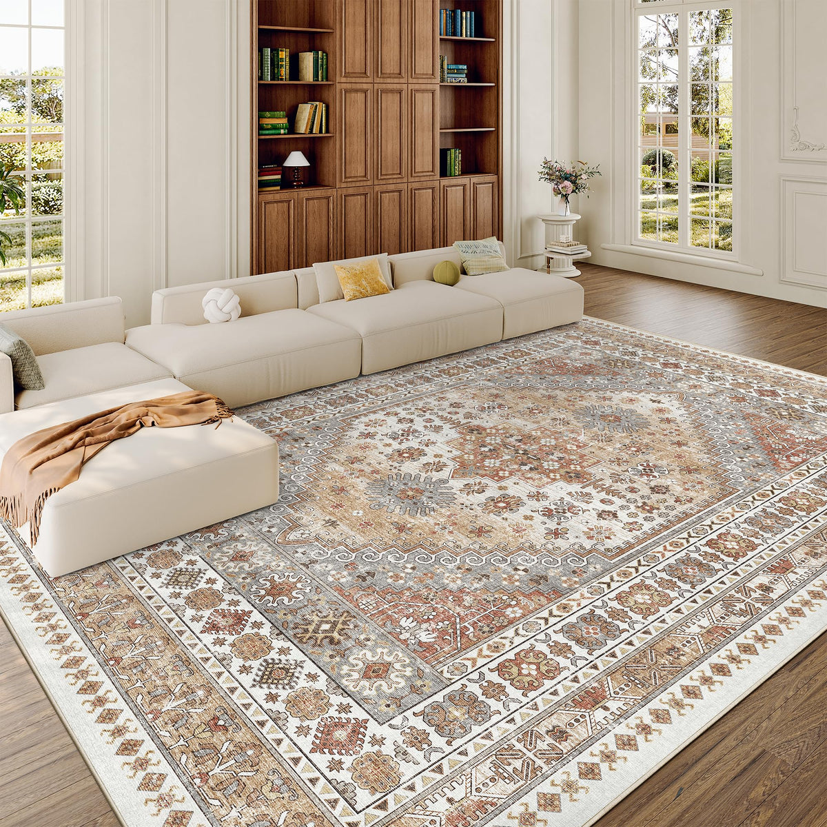 10x12 Area Rugs for Living Room (Orange / 10' x 12' (Rectangular))